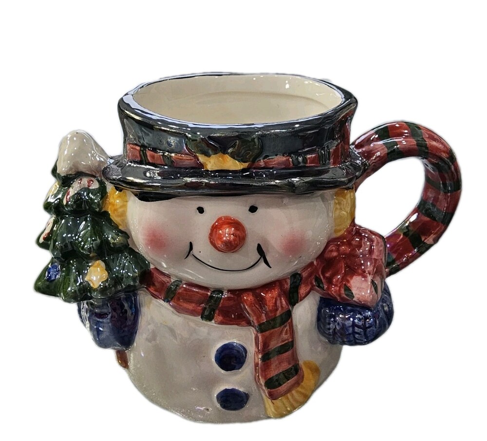 Vintage Snowman Winter Christmas Coffee Mug Tea Cup